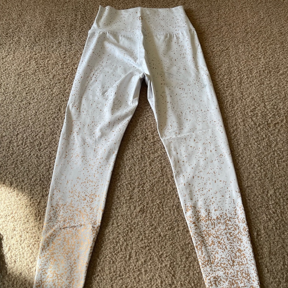 Rosé white leggings